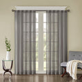 Solid Crushed Curtain Panel Pair (2 Pcs) - Grey