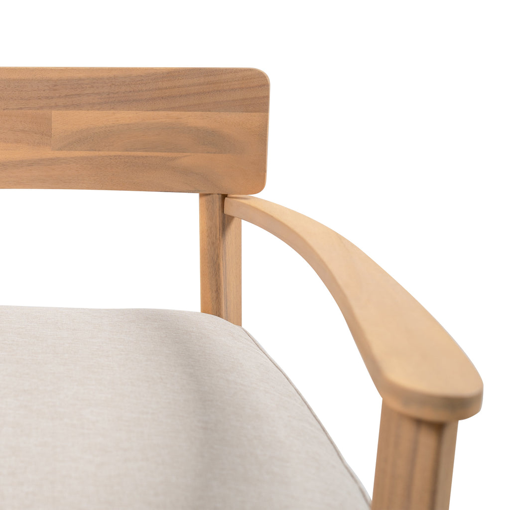Mallorca Acacia Wood Club Chair With Seat Cushion