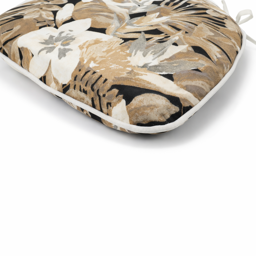 Outdoor Patio Chair Cushions, Water-Repellent U-Shape Thick Foam Seat Cushions (Set of 4)