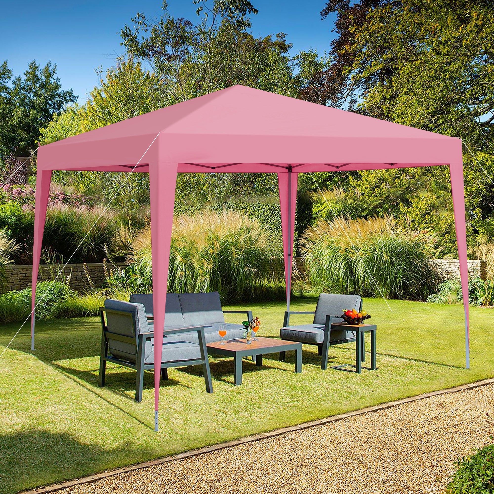 Outdoor 10x10 Ft Pop Up Gazebo Canopy Tent with Removable Sidewalls