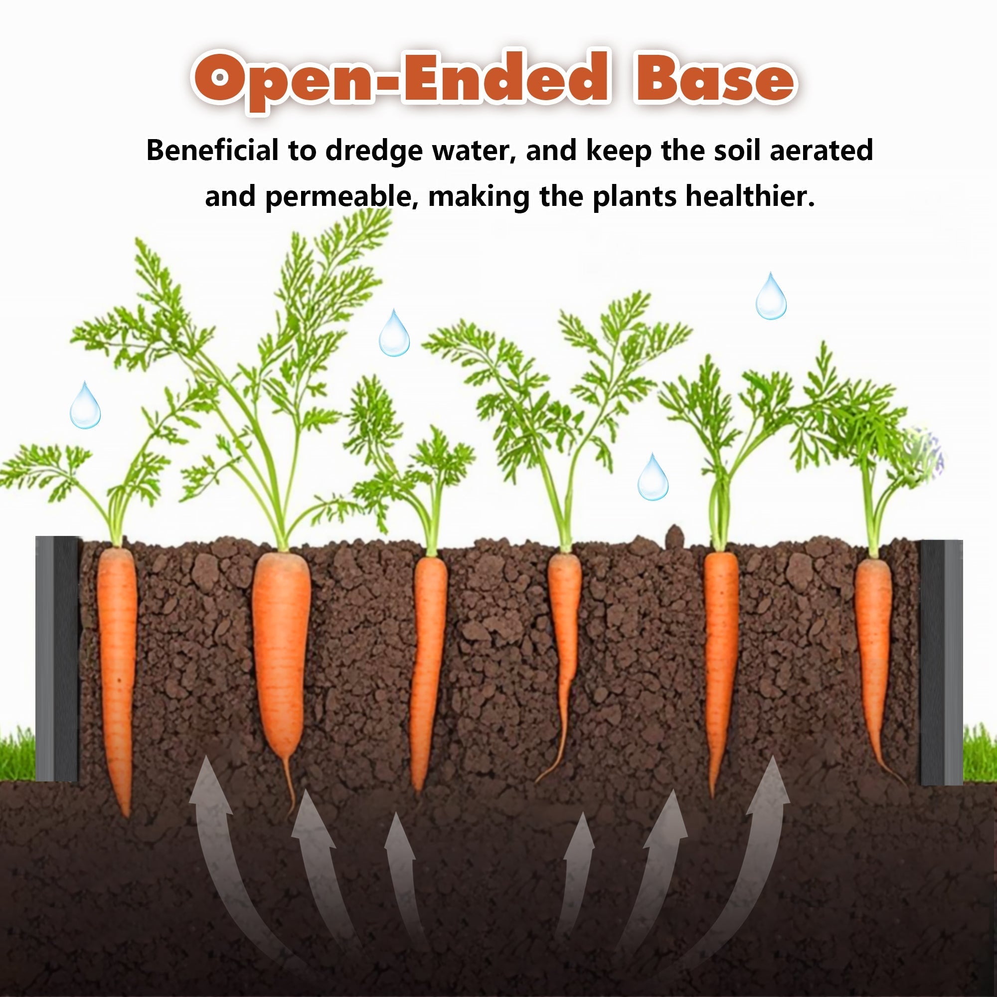 6x3x2 FT Metal Raised Garden Bed for Outdoor Gardening