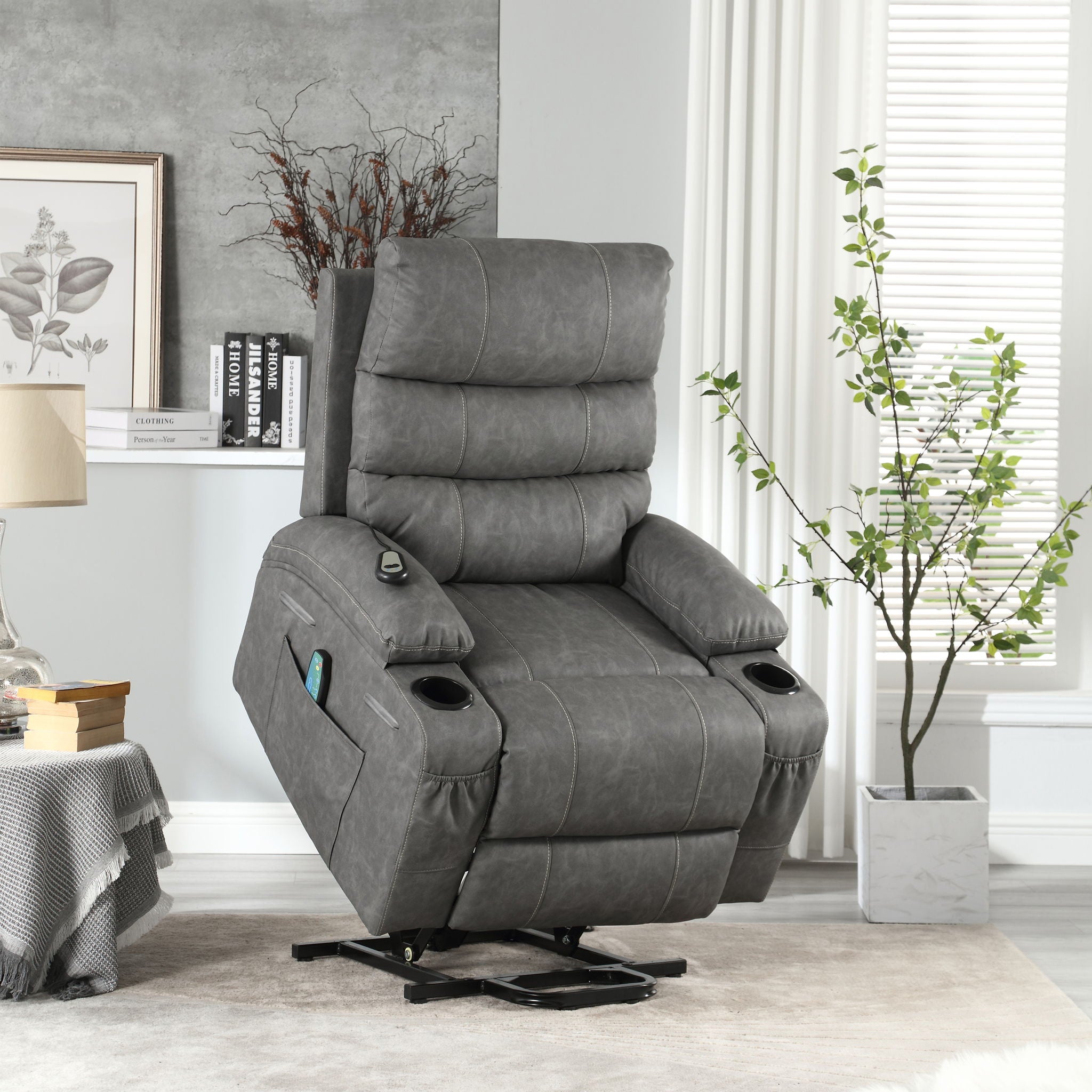 Large Electric Power Lift Recliner Chair Sofa with Massage and Heat