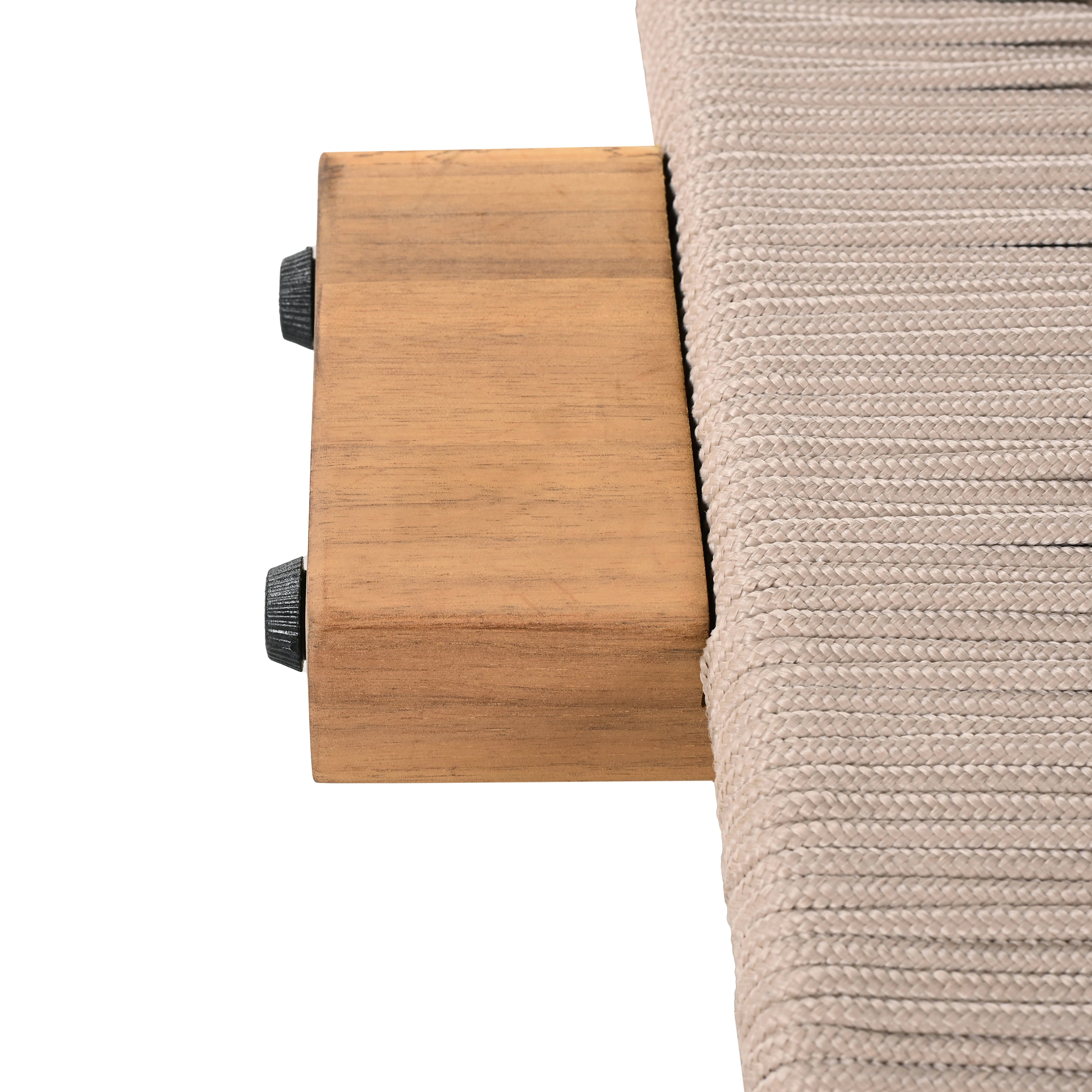 Outdoor Chaise Lounge Chair, Acacia Wood with Adjustable Backrest and Cushion