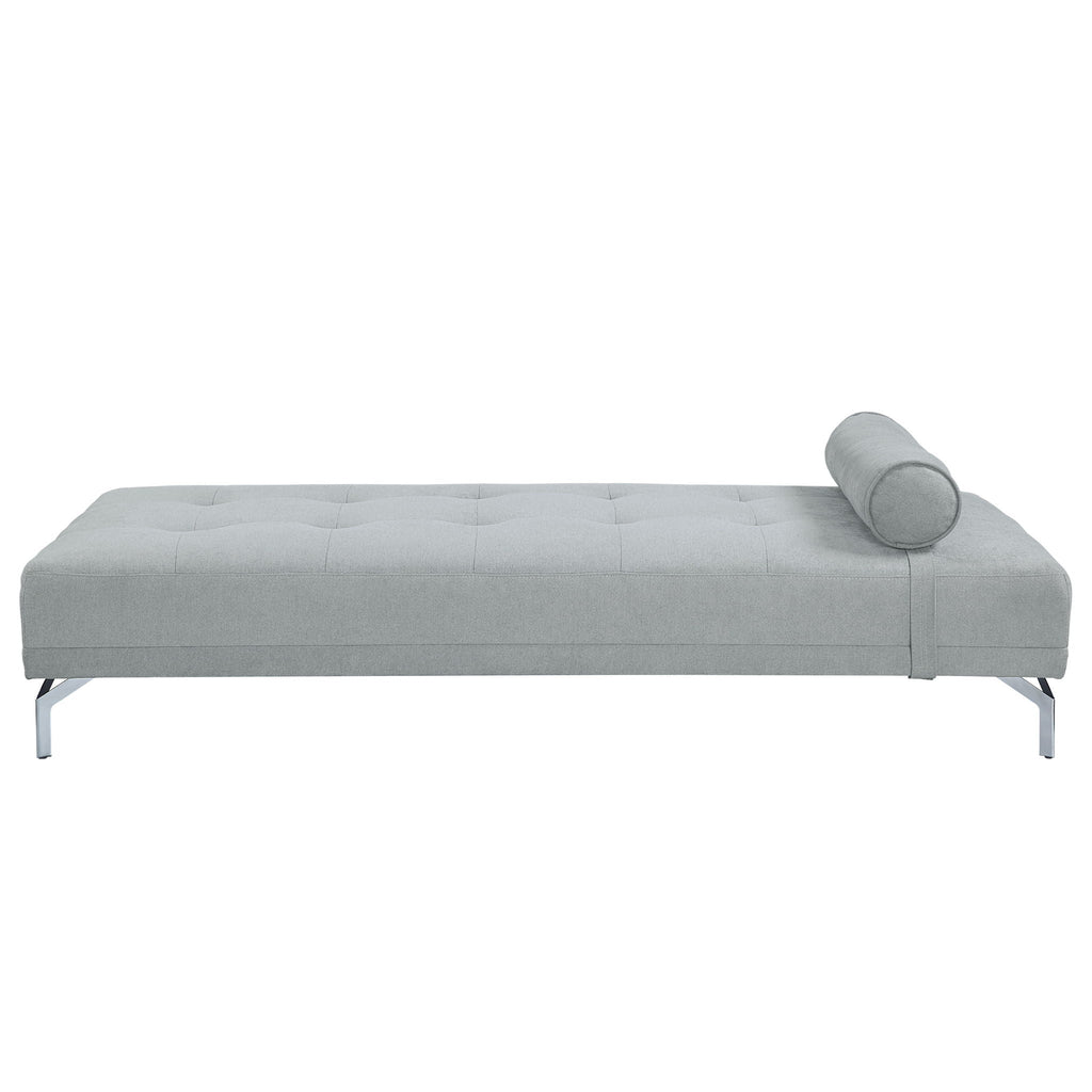 Quenti Velvet Sofa Bed With Pillow - Gray