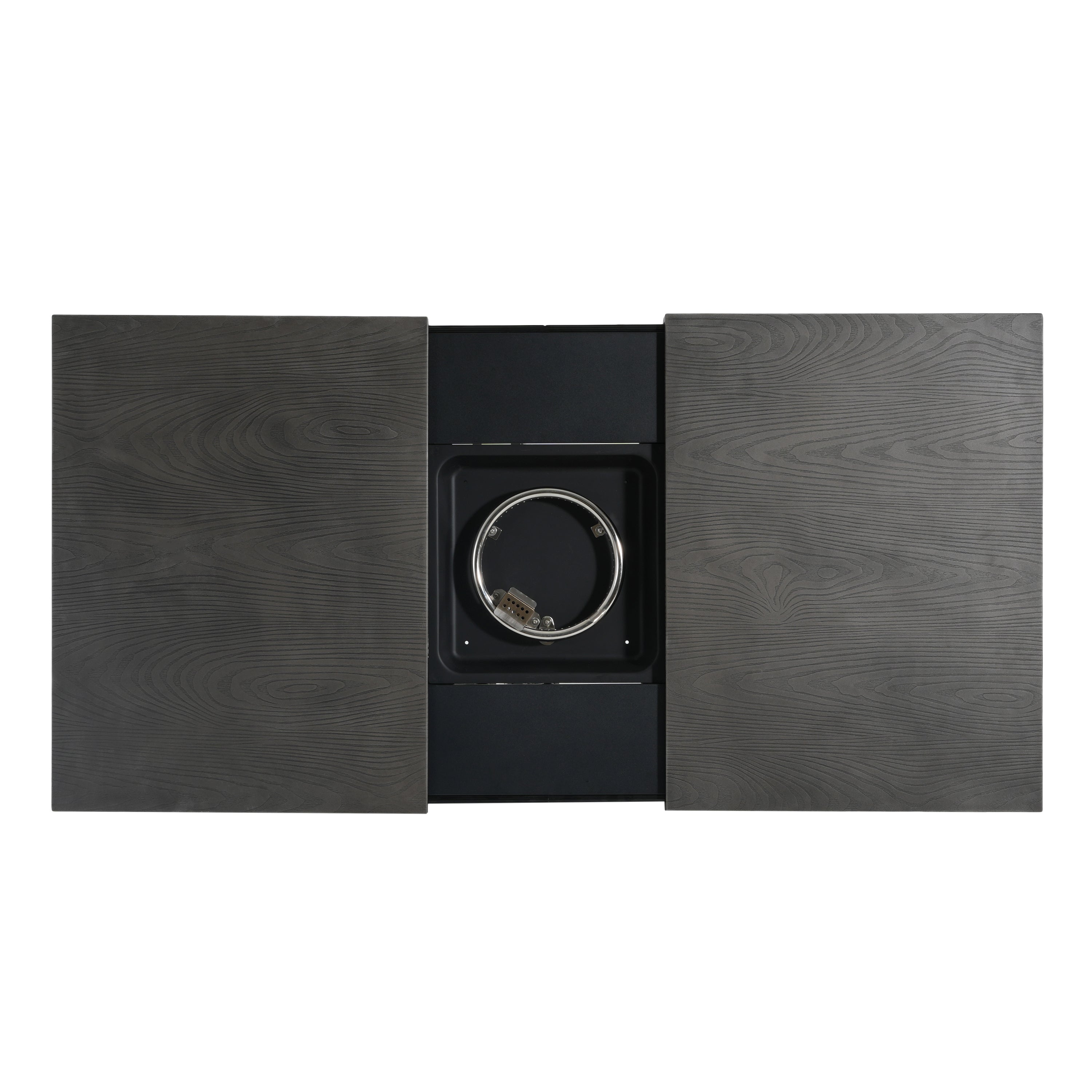 Extendable Rectangle Aluminum Alloy Fire Pit Table, 50,000 BTU