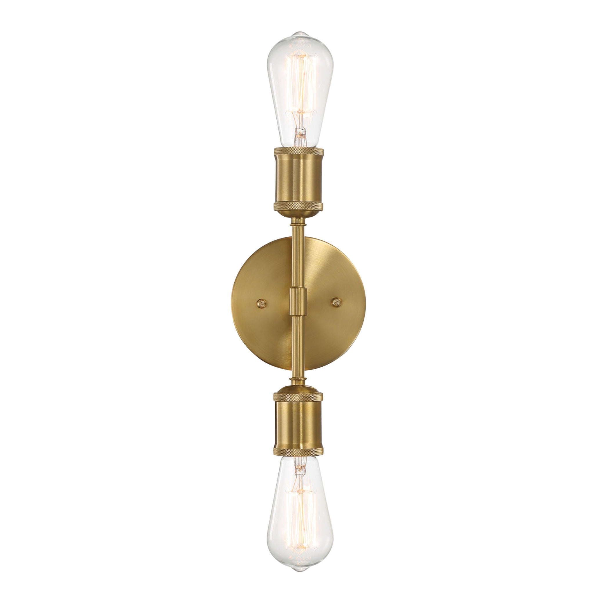 Reverie - Double Lights Bathroom Wall Sconce Over Mirror - Clear / Gold