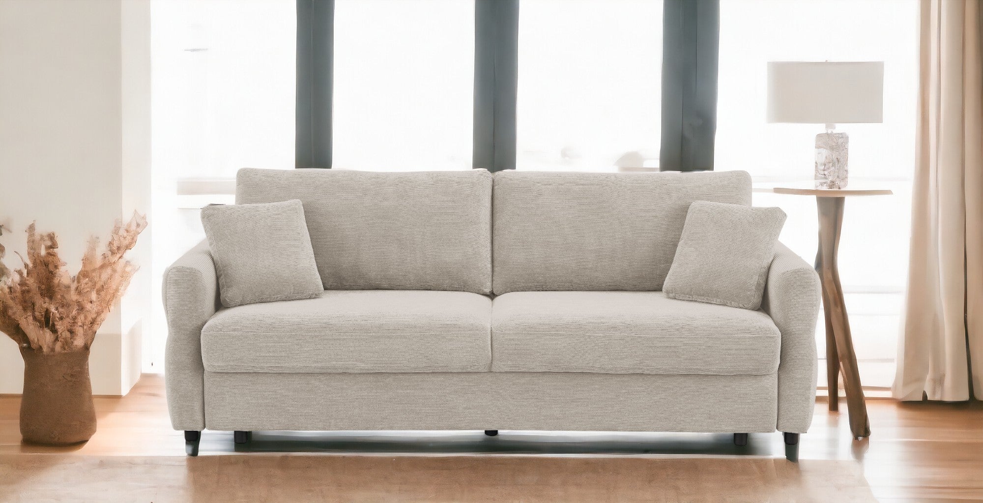 Haran Fabric Pull-Out Sleeper with Storage