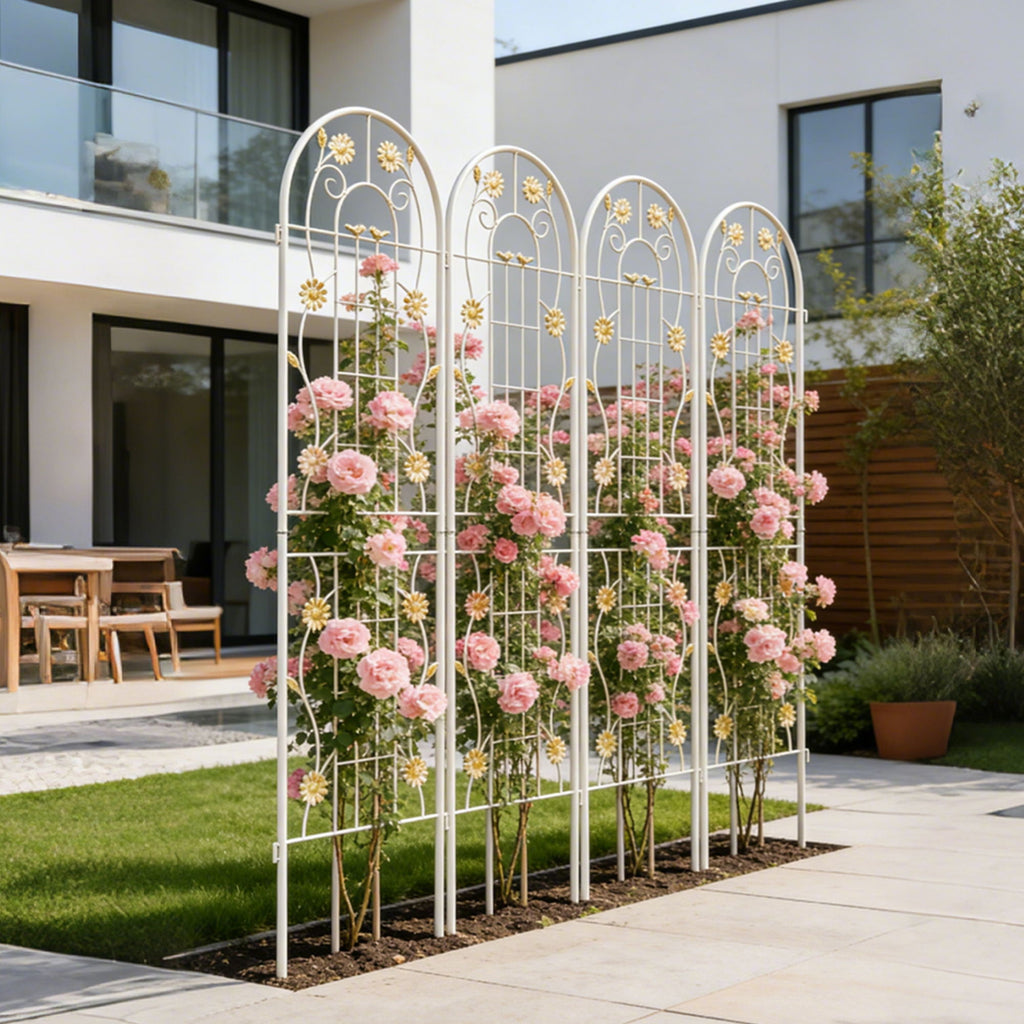 Metal Garden Trellis Rustproof Trellis For Climbing Plant Outdoor Flower Support
