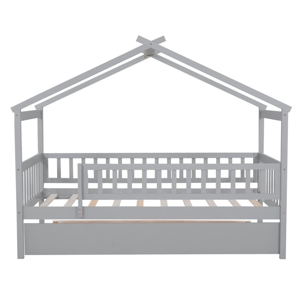 Creativity House Bed With Twin Size Trundle