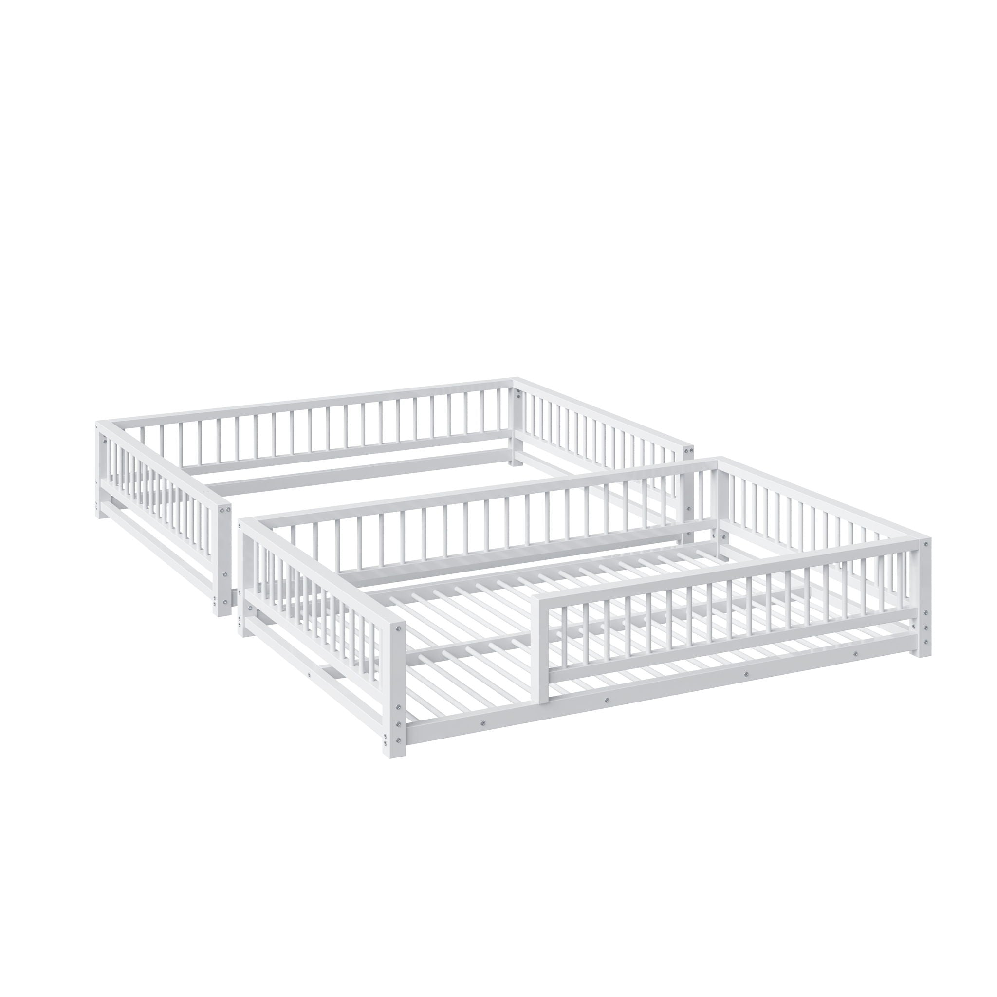 Bunk Bed With Ladder And Safety Guardrails