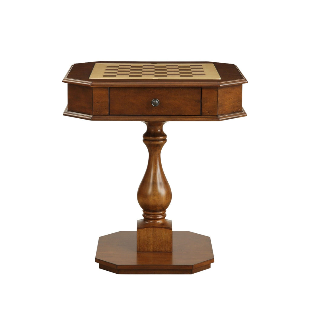 Bishop Reversible Chess Checker Game Table with Game Tray