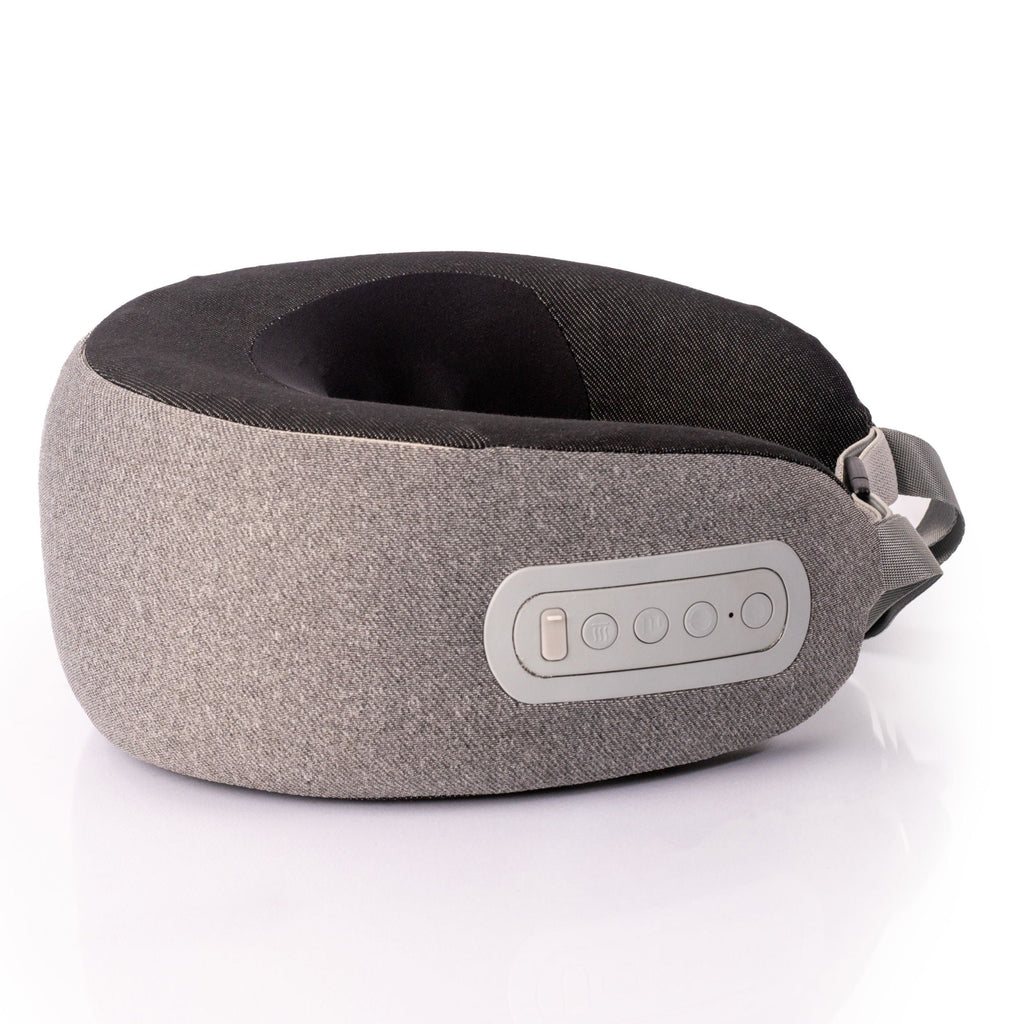 Shiatsu Neck Massage Pillow with Infrared Heat Therapy Foam - Gray
