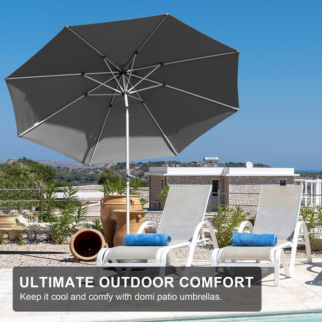 9FT Patio Umbrella, Outdoor Table Umbrella with Push Button Tilt and Crank, UV Protection Waterproof Market Sun Umbrella