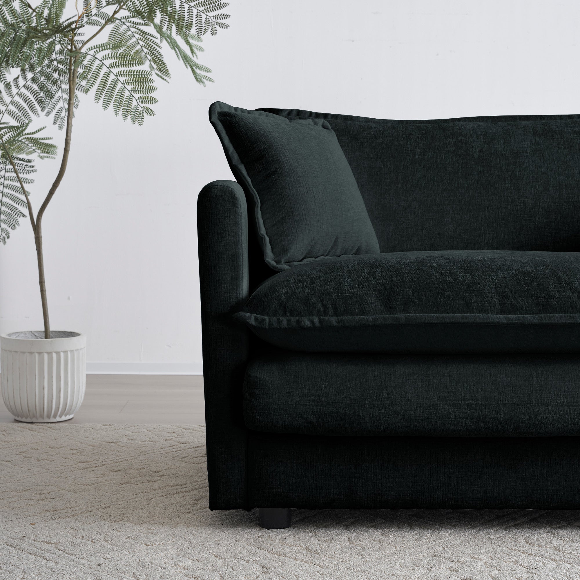 Comfy Deep Single Seat Sofa Upholstered Reading Armchair