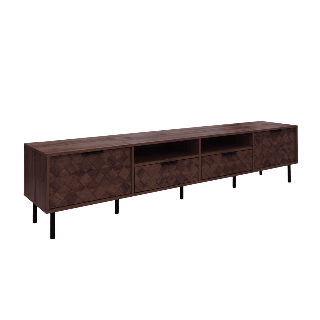 TV Stand For TVs Up To 85" With Closed Storage - Walnut