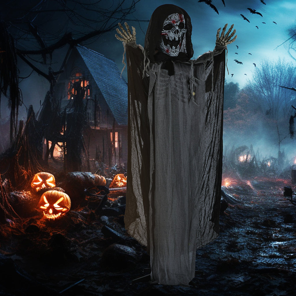 74" Animated Skeleton Witch of the Haunted Hollow