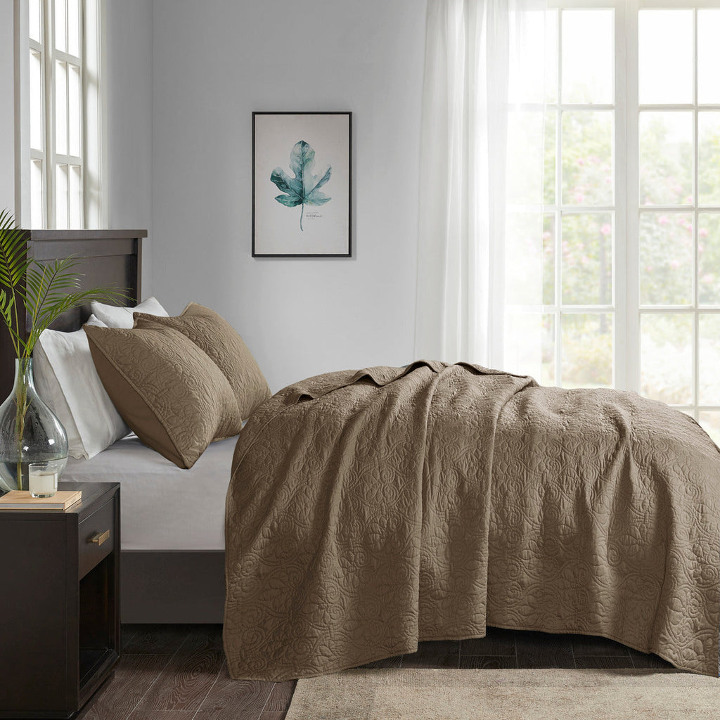 Reversible Quilt Set Mocha Full/Queen