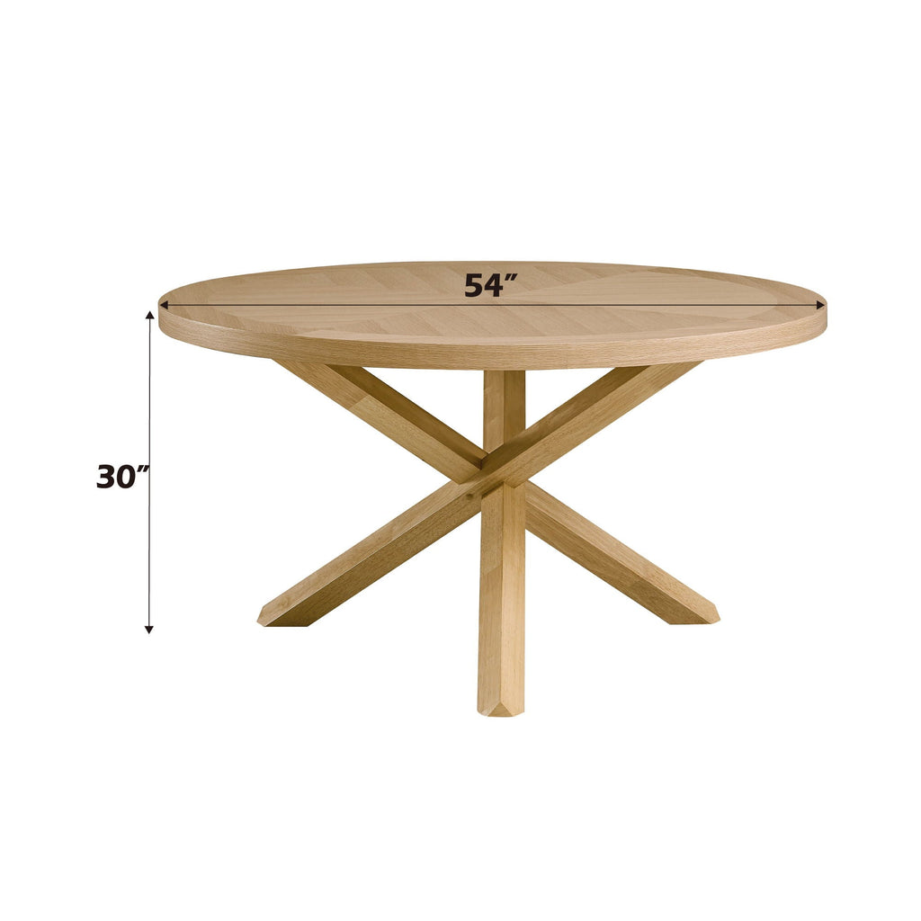 Kasem Round Dining Table - Oak