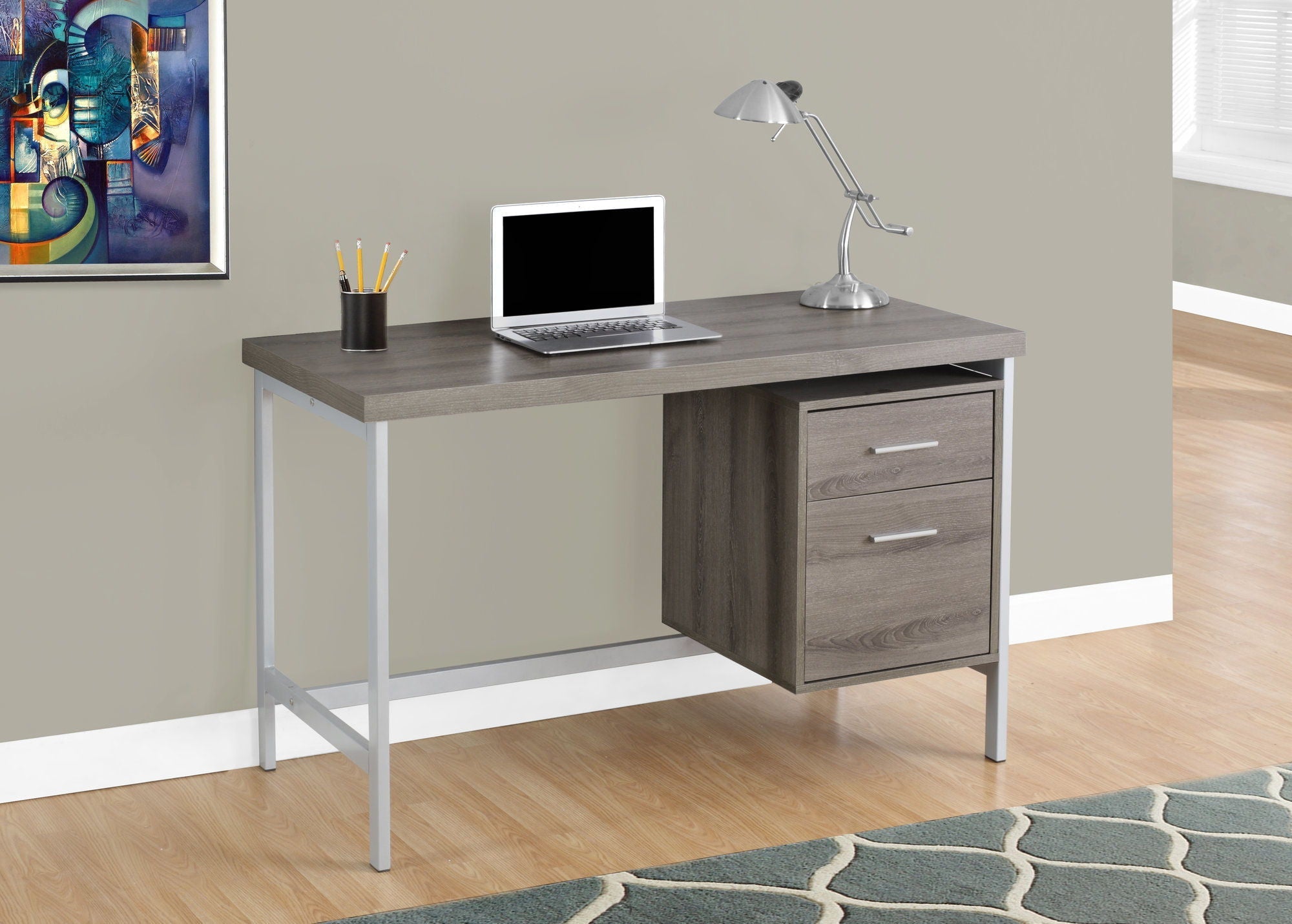 Computer Desk For Home Office, Left or Right Setup, With Storage Drawers