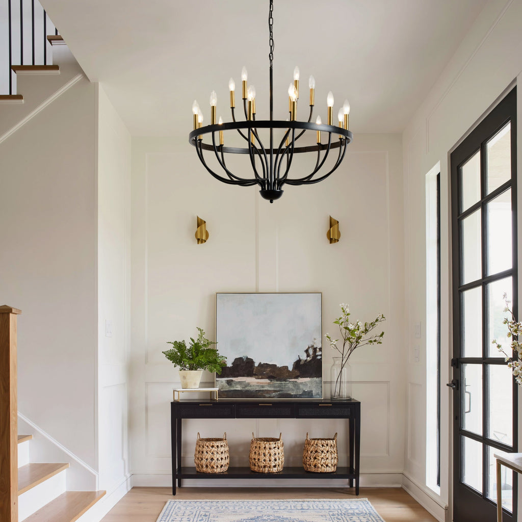 18-Light Industrial Iron Candle Chandelier
