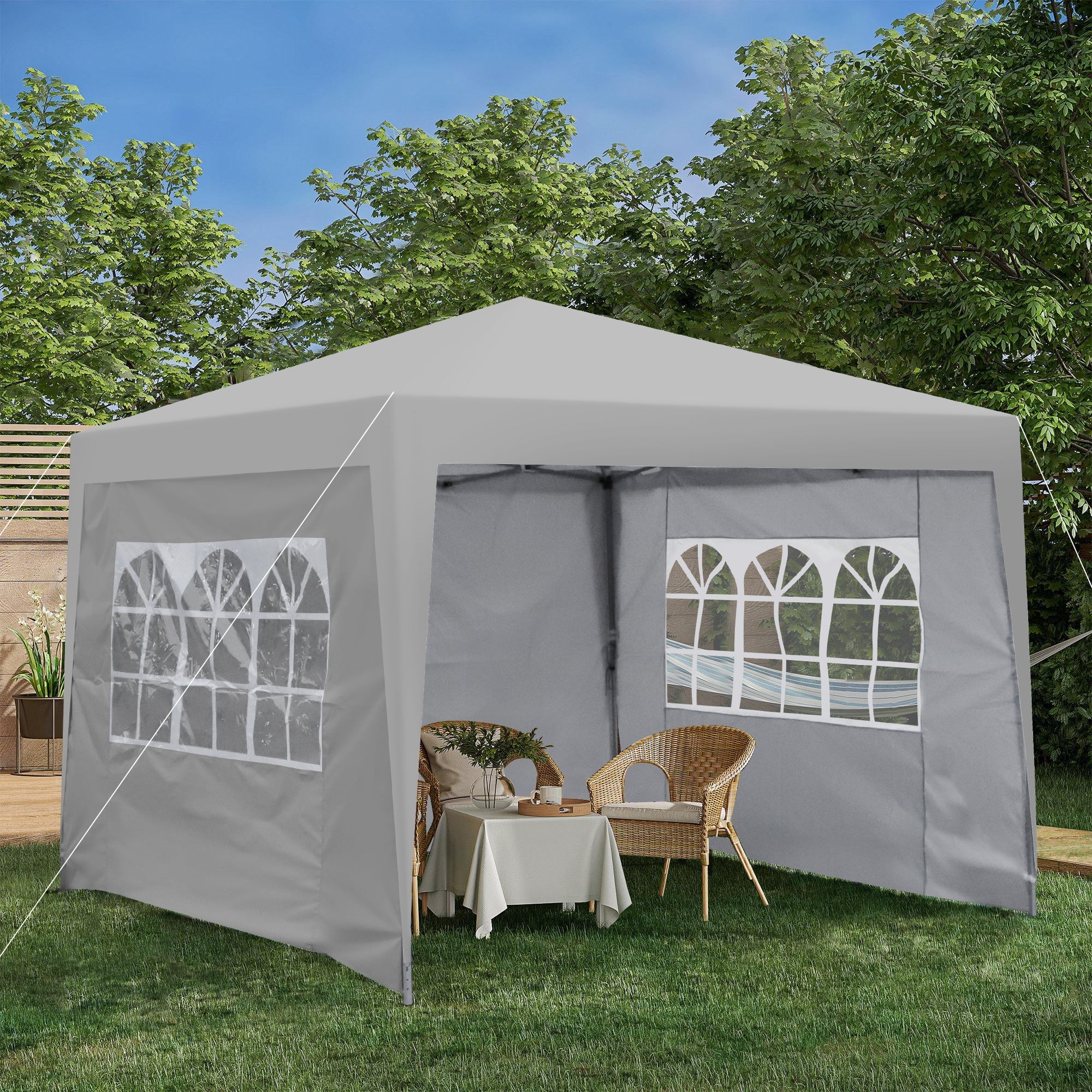Outdoor 10x 10Ft Pop Up Gazebo Canopy Tent with Removable Sidewalls