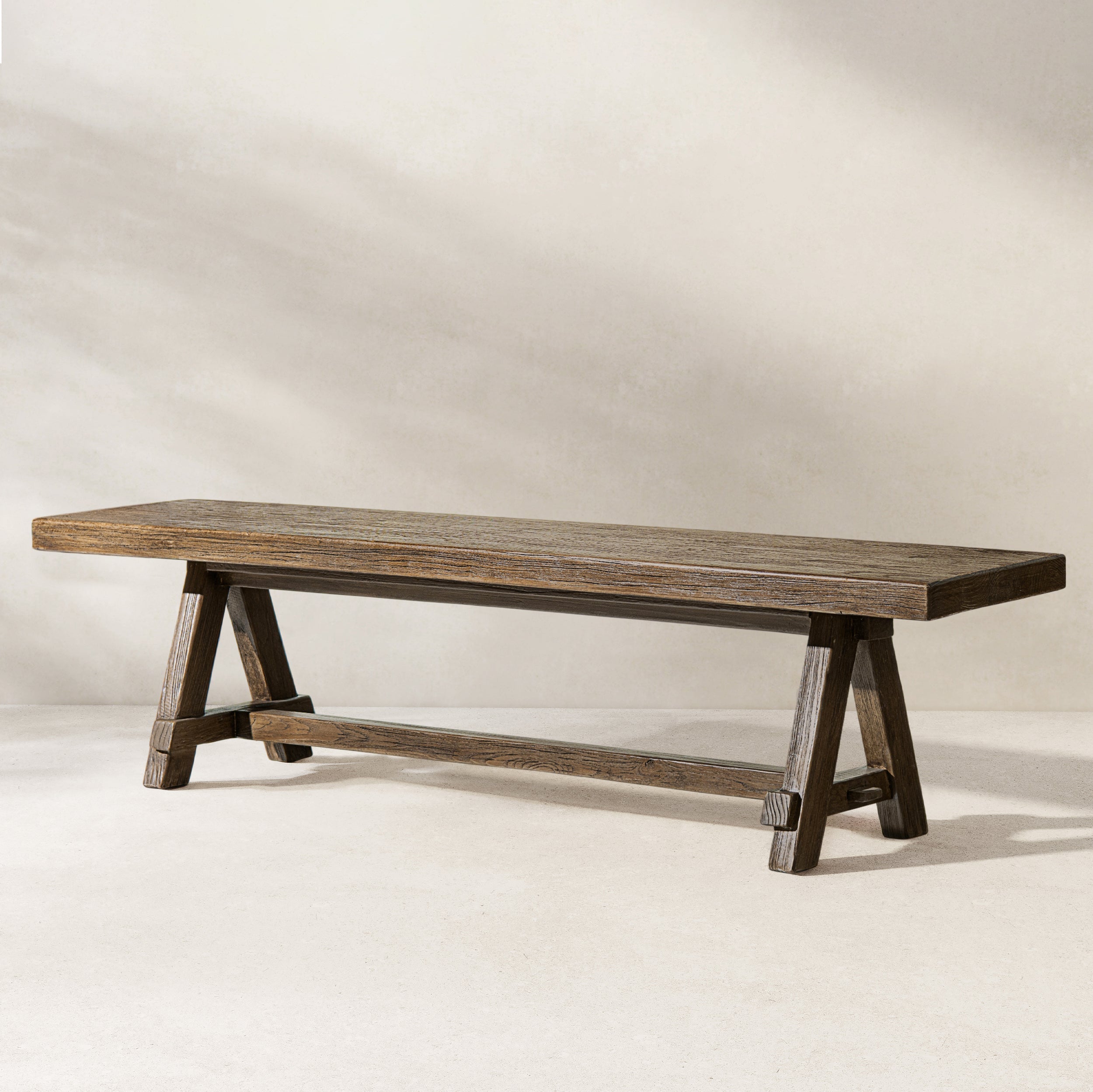 Hawthorne 72' Reclaimed Elm Trestle Dining Bench