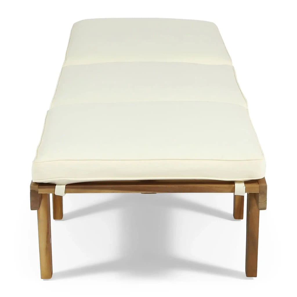 Ariana Wood Chaise Lounge with Cushion
