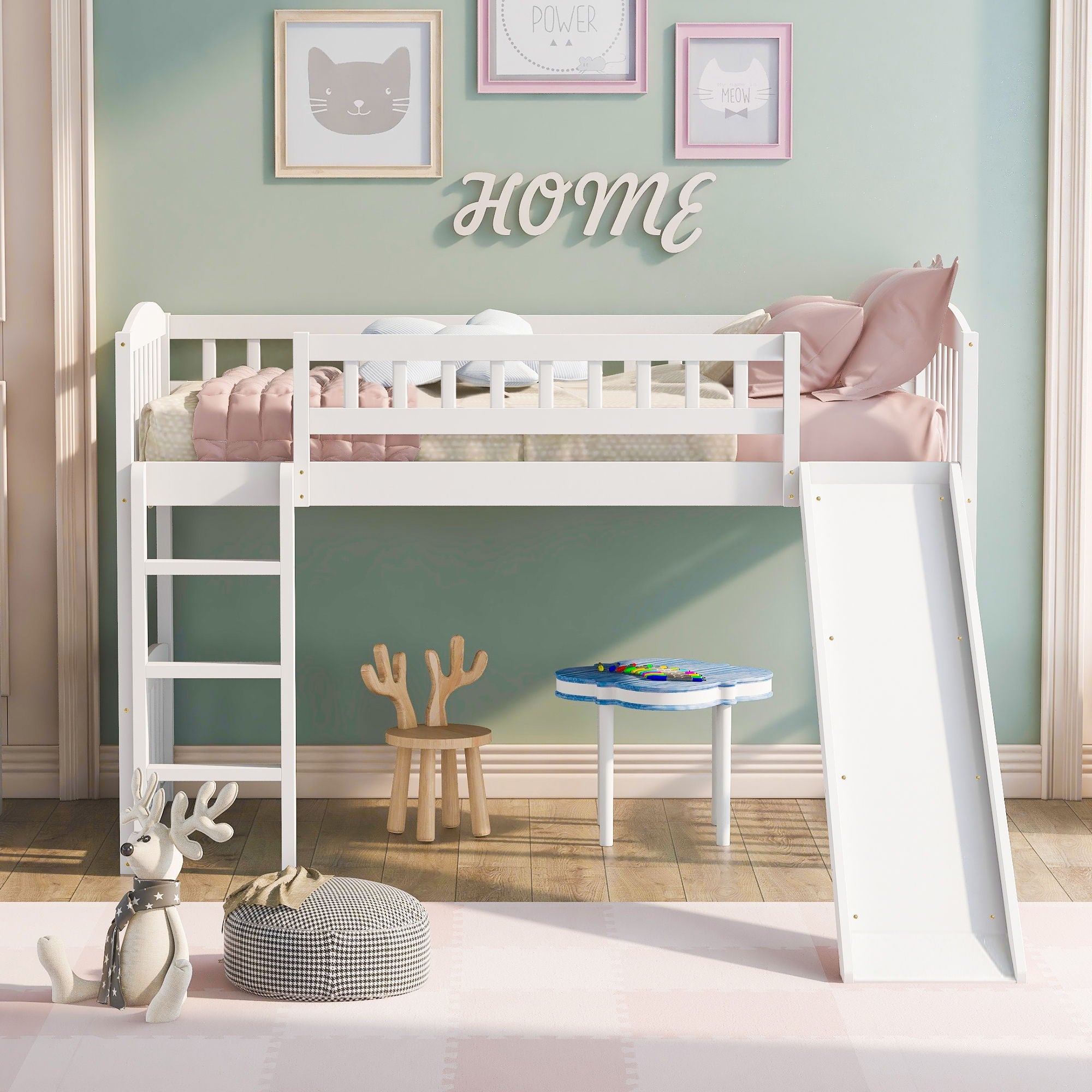 Loft Bed With Slide And Ladder