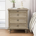 Farmhouse Nightstands with 4 Drawers and Pull-Out Shelf