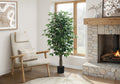 58" Tall Artificial Ficus Tree Indoor Faux Plant