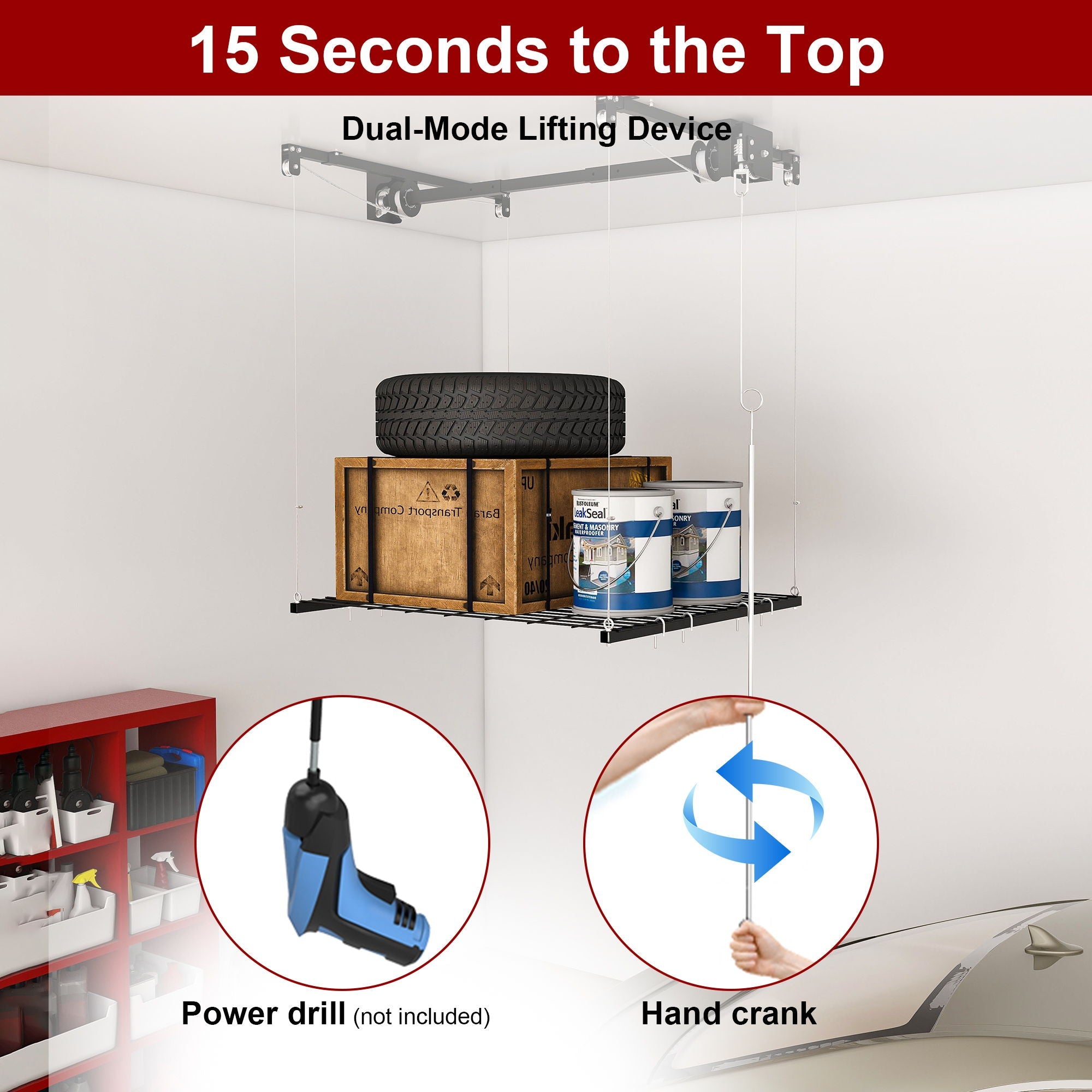 Overhead Garage Storage Rack