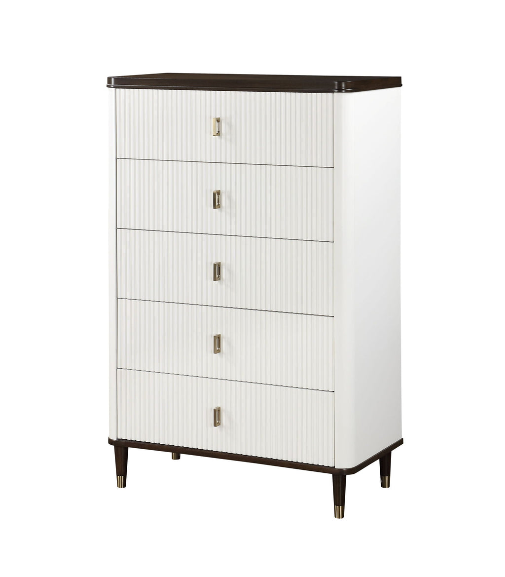 Carena Chest - White / Walnut