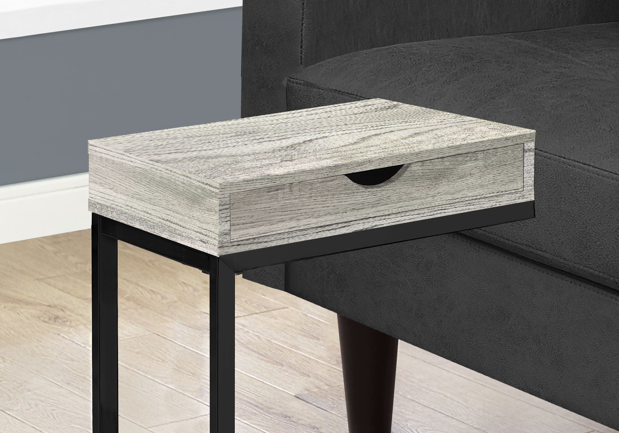 Accent Table, C - Shaped Contemporary Elegant Design