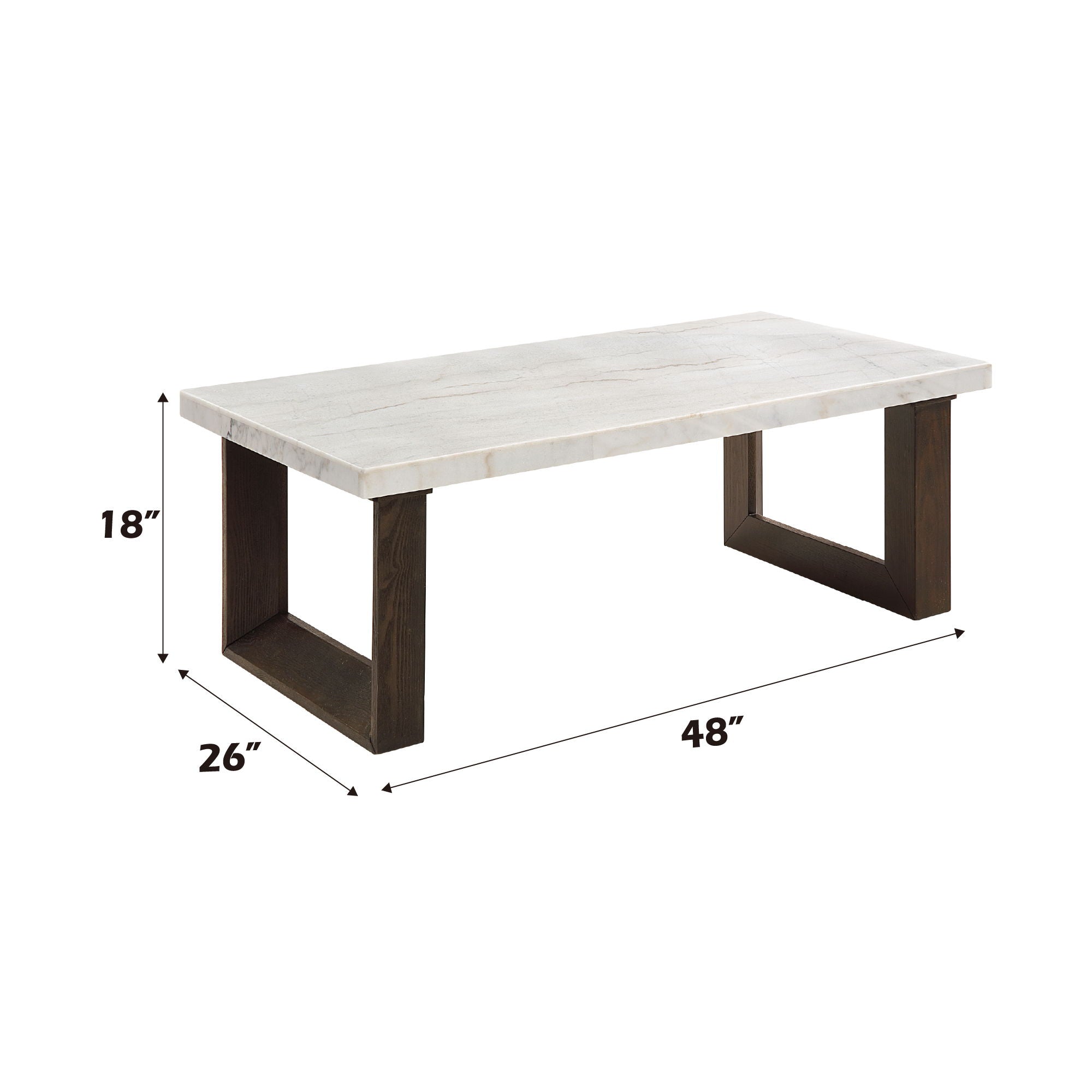 Edwyn Natural Marble Top End Table