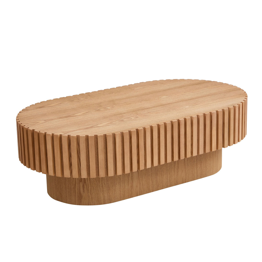 43.7 Inch Modern Handcrafted Drum Coffee Table
