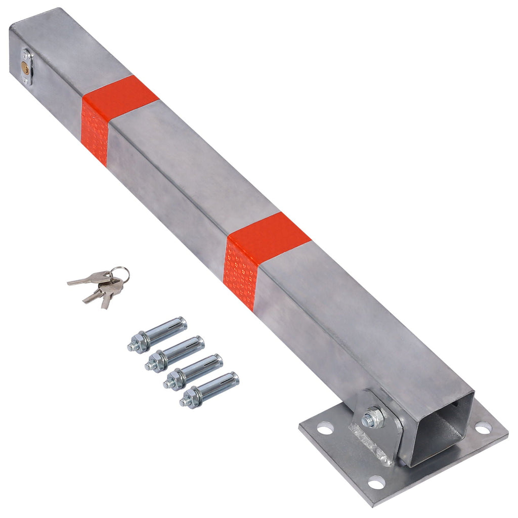 Square Parking Bollard Pole Barrier With Lock for Car Parking Protection and Home Garage
