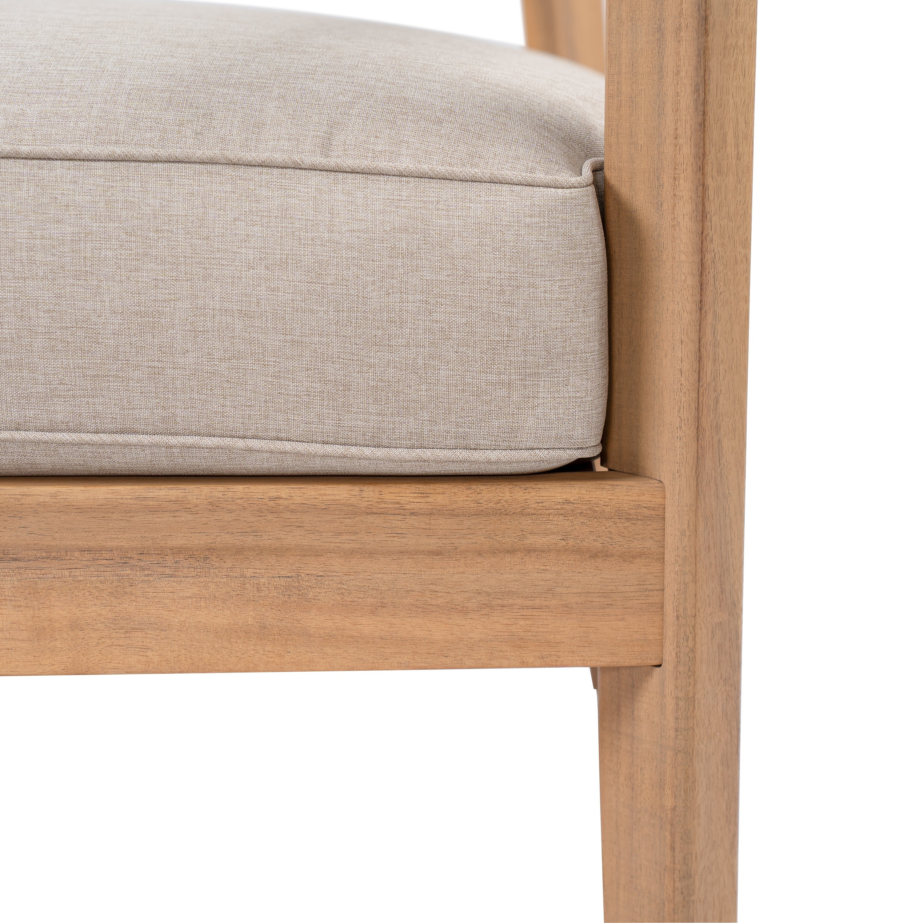 Mallorca Acacia Wood Club Chair With Seat Cushion