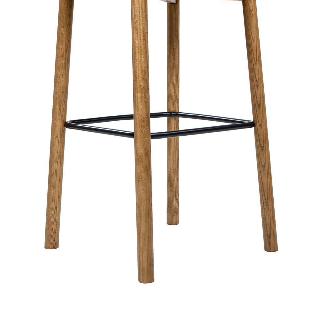 Sven 30" Modern Minimalist Low Back Wood Barstool