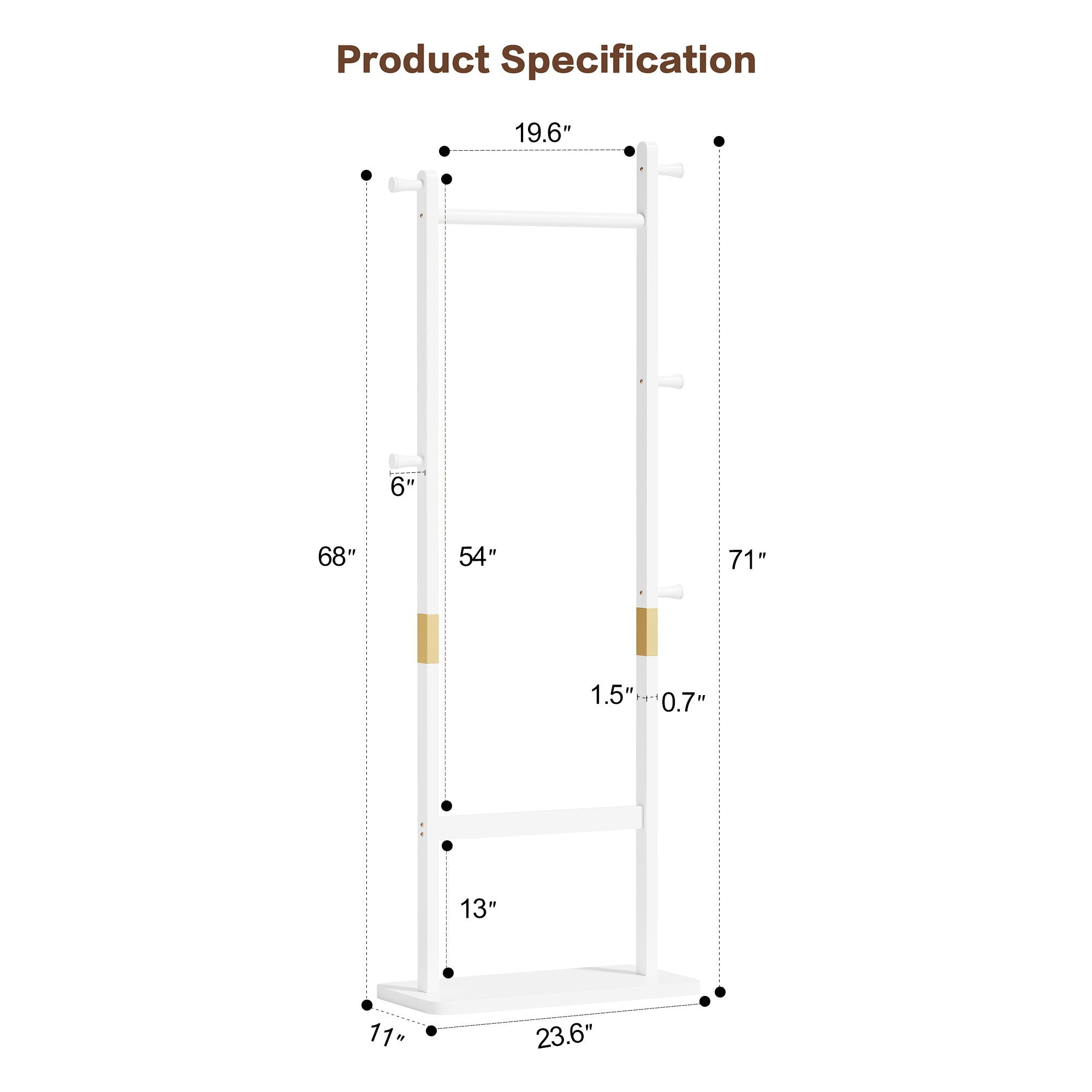 Solid Wood Simple Hat Rack