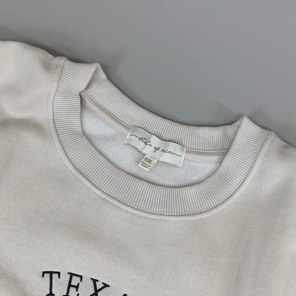 STATE OF MINE Women's Texas Lone Star State Sweatshirt Sz-XXLarge Stone 15711