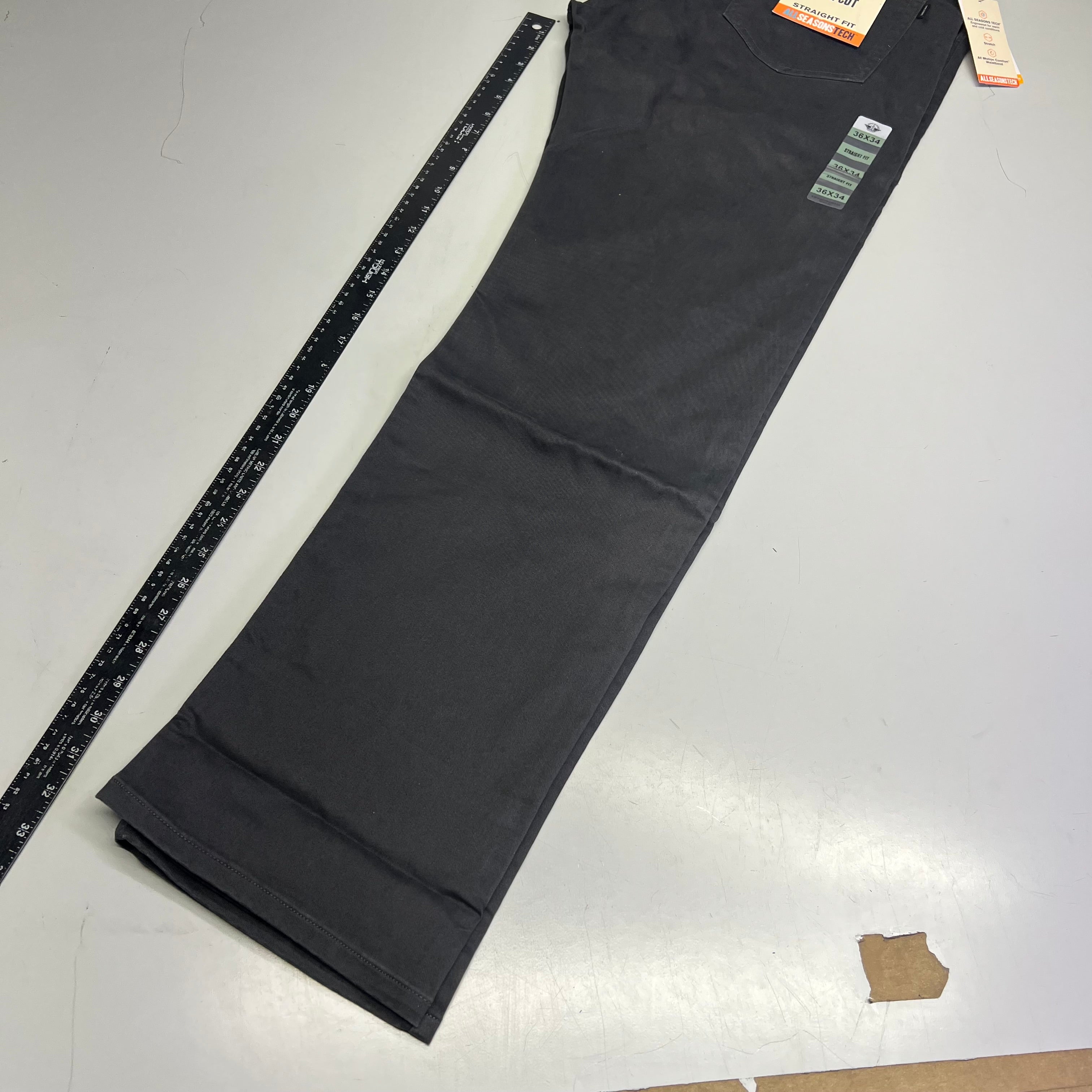 DOCKERS All Seasons Tech Straight Fit Jean Cut Pant Men's Sz 36x34 Steelhead