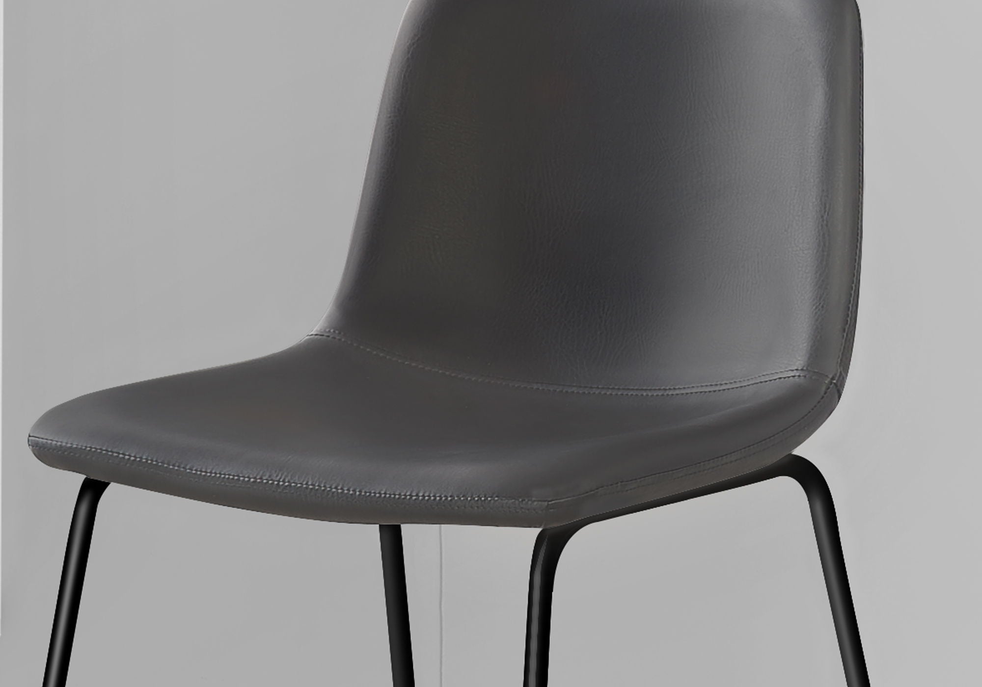 Bar Height Office Chair with Curved Backrest and Leather-Look Upholstery