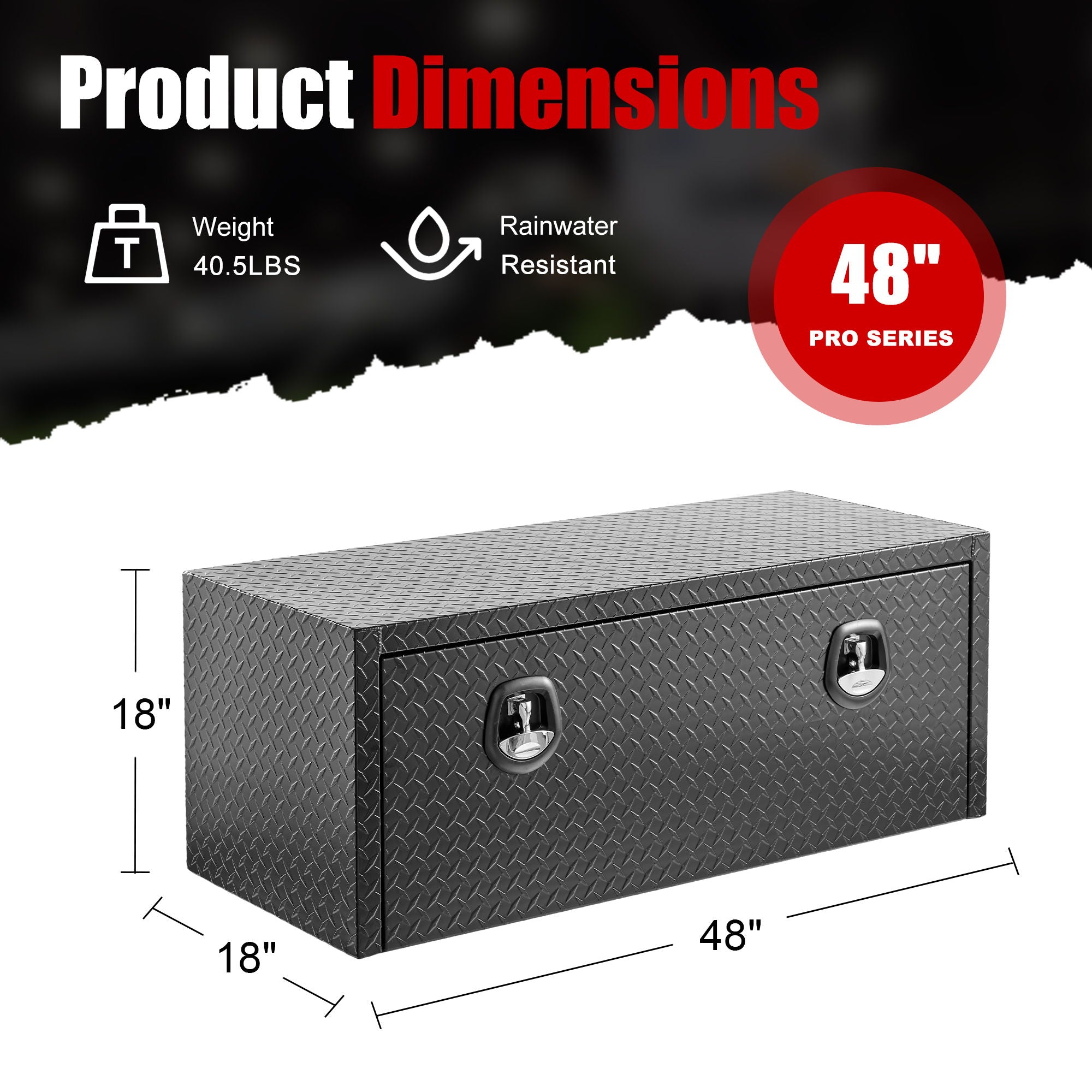 Pro Series Underbody Truck Tool Box Waterproof Storage Chest