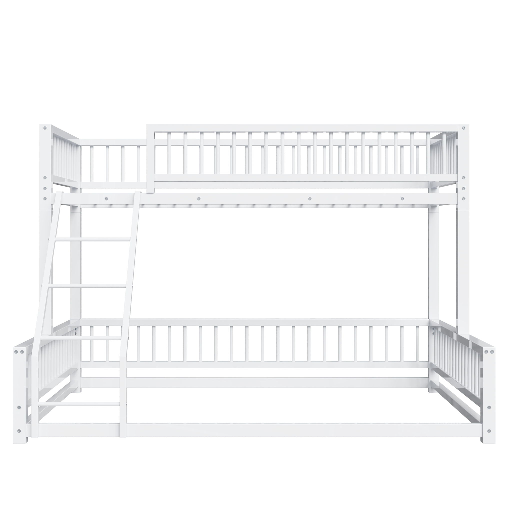 Bunk Bed With Ladder And Safety Guardrails