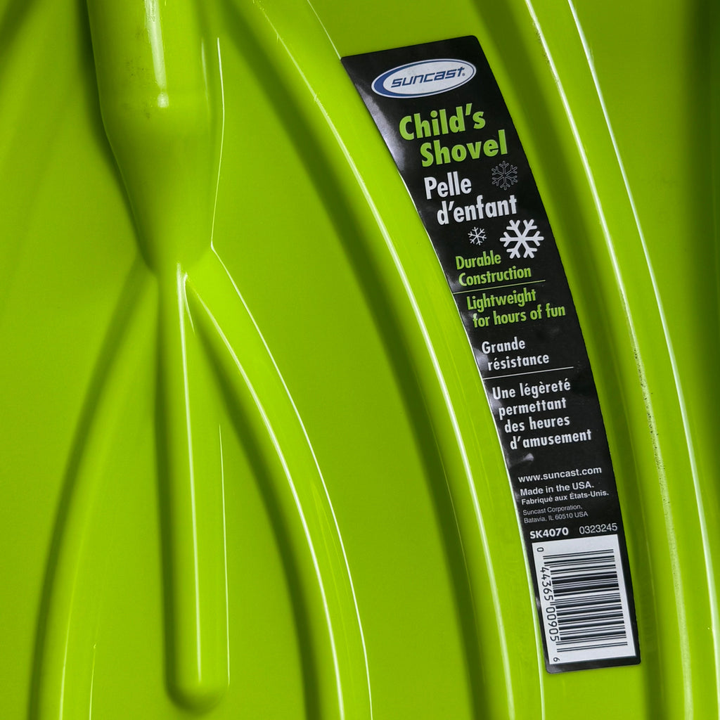 SUNCAST Child’s Shovel Sz 34” L x 11.5” W Green/Black SK4070