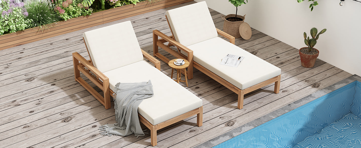 TREXM Outdoor Lounge Chairs Set of 2