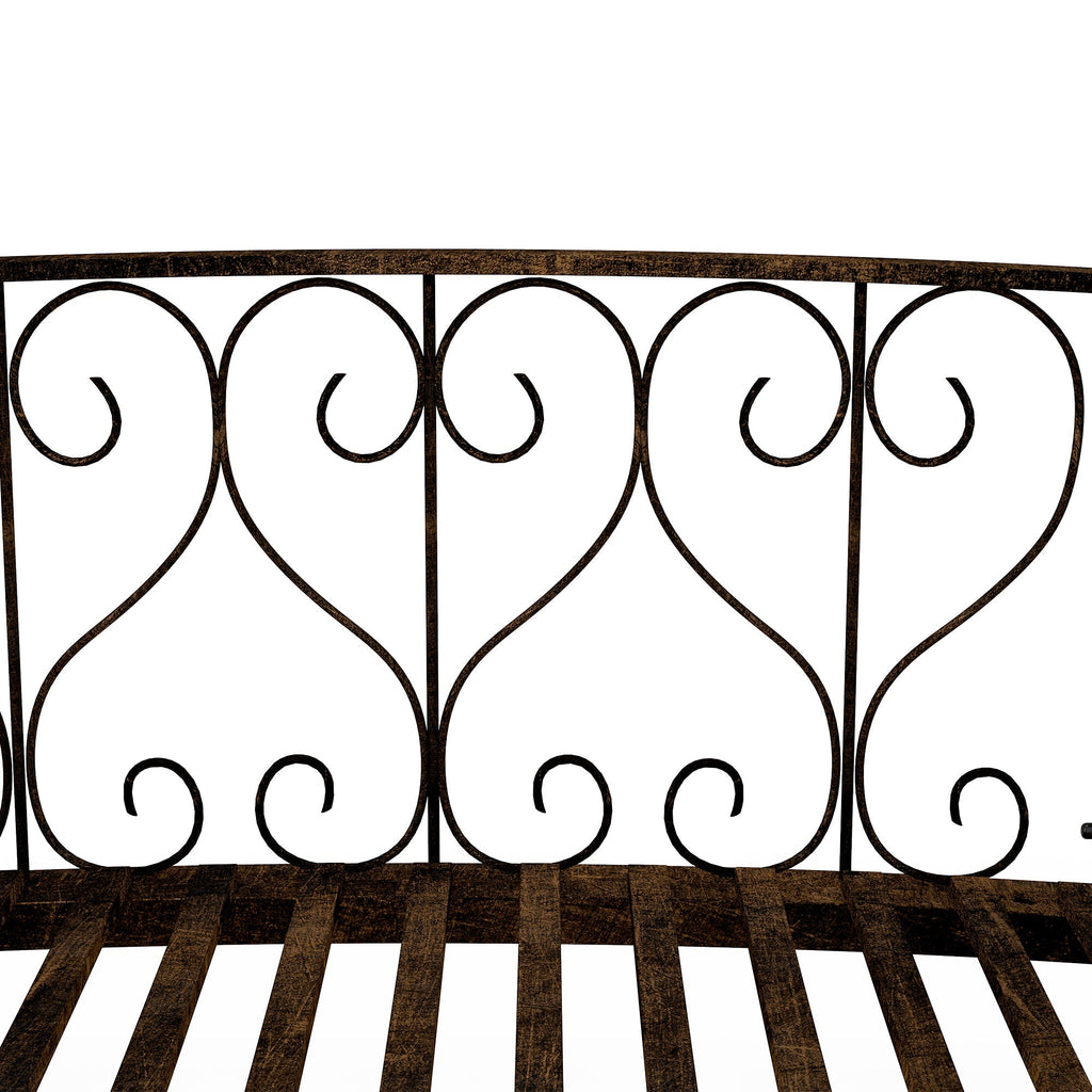 Outsunny 7' Metal Arch Garden Bridge with Safety Siderails