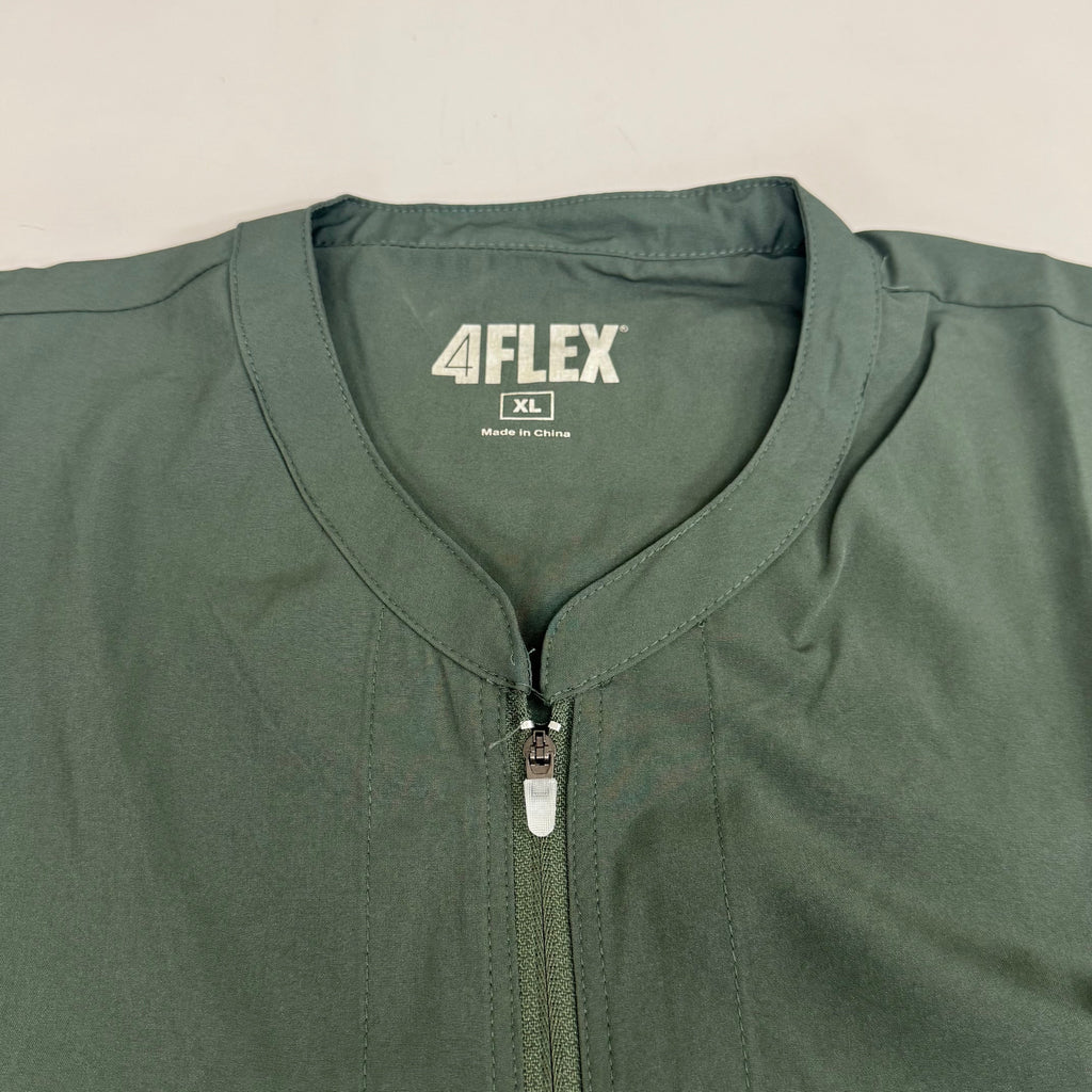 GREEN TOWN 4 Flex Scrubs Jumpsuit Cinch In Waist Women's Sz XL Olive GFX-023AST
