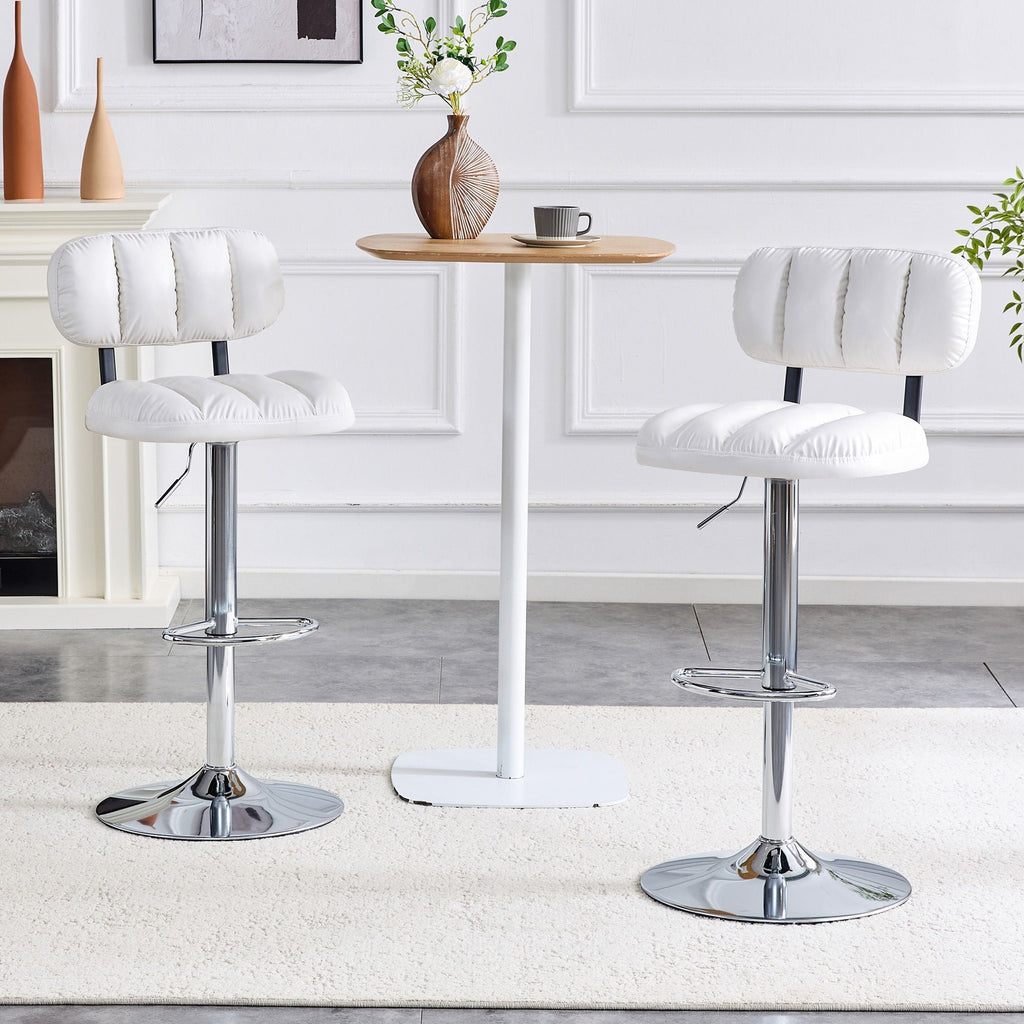 Adjustable Height Bar Stools With Footrest for Kitchen Island (Set of 2)