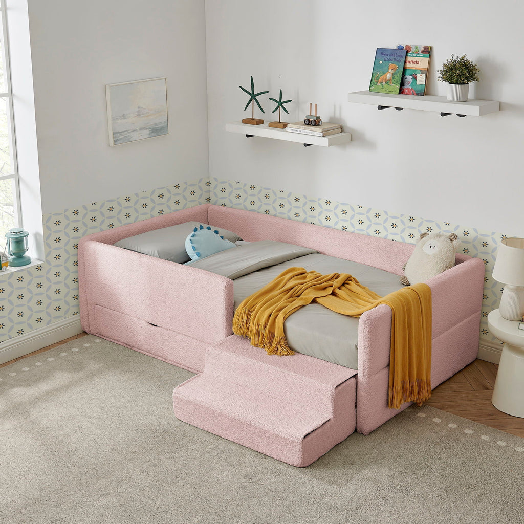 Safe Kids Bed With Guardrails And Storage